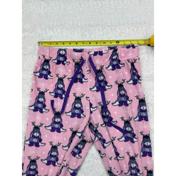 Disney Eeyore Christmas Pajama Pants Medium 8-10 Pink Lounge - Picture 4 of 6